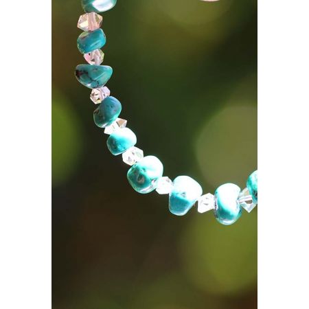 Herkimer + Türkis Energiearmband, powerful healer