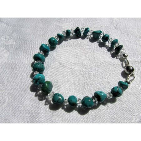 Herkimer + Türkis Energiearmband, powerful healer