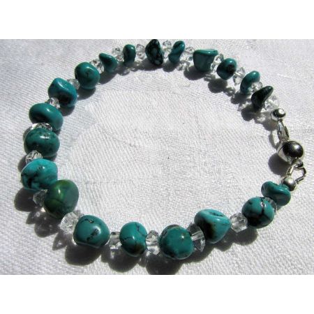 Herkimer + Türkis Energiearmband, powerful healer