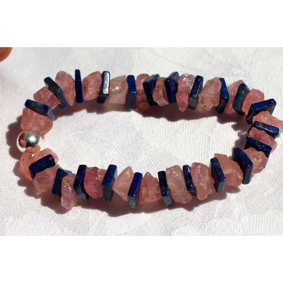 ROSA-Quarz-Energiearmband