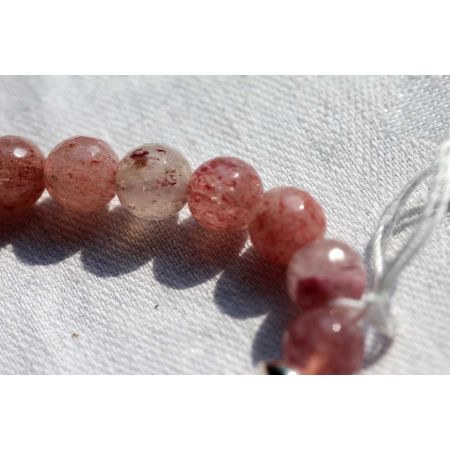 Erdbeerquarz - Energiearmband