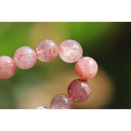 Erdbeerquarz - Energiearmband