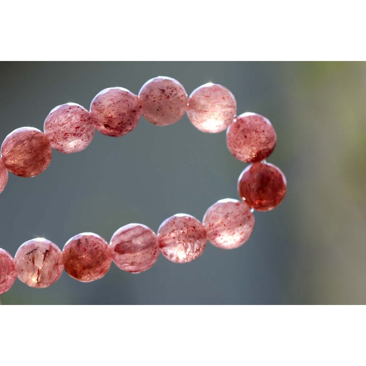 Erdbeerquarz - Energiearmband