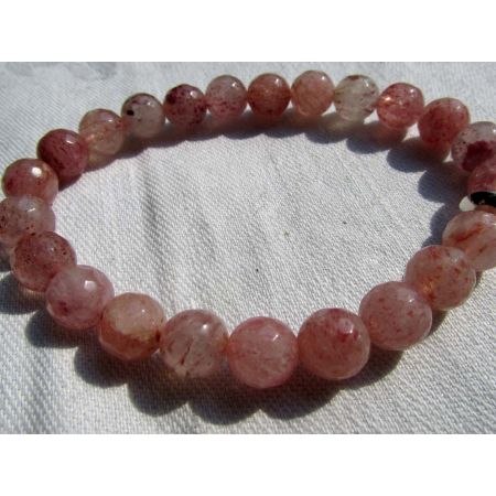 Erdbeerquarz - Energiearmband