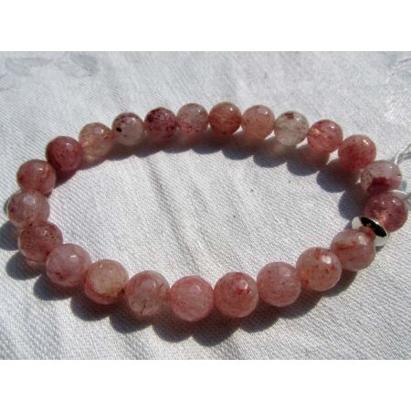 Erdbeerquarz - Energiearmband