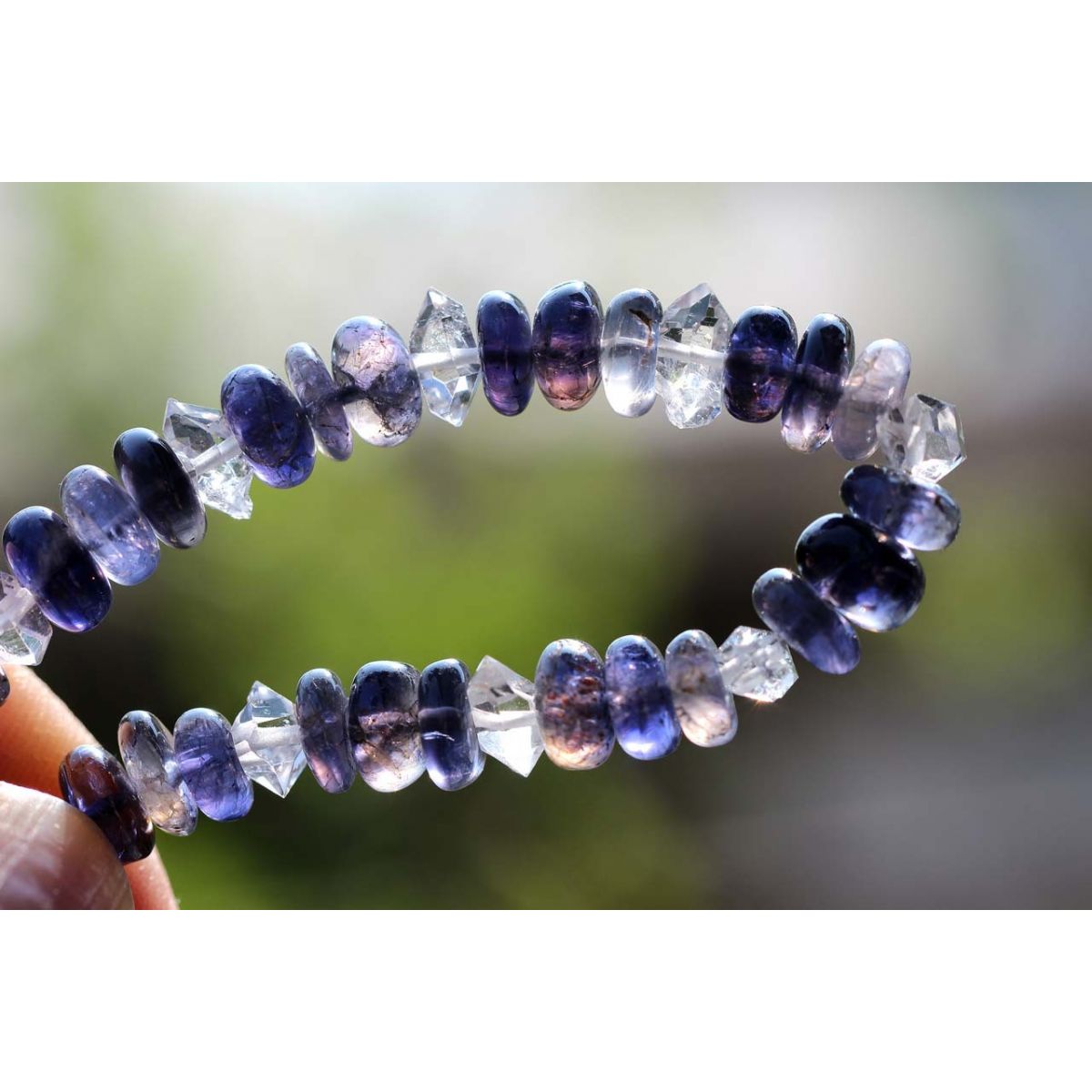 Iolith - Herkimer Energiearmband