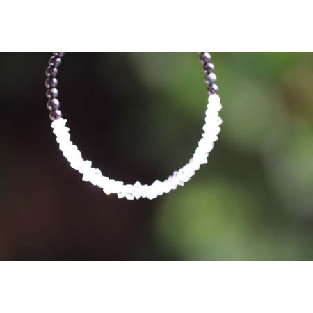 Turmalin, blau, grün, schwarz + Herkimer - Energiearmband