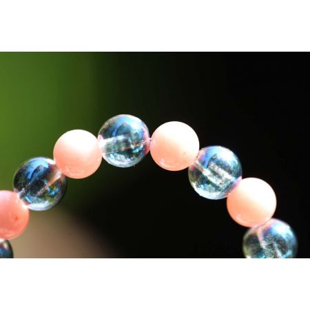 Aqua Aura-Koralle-Energiearmband