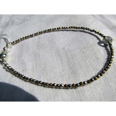 Hämatit+Aqua Aurakugel-Energiearmband