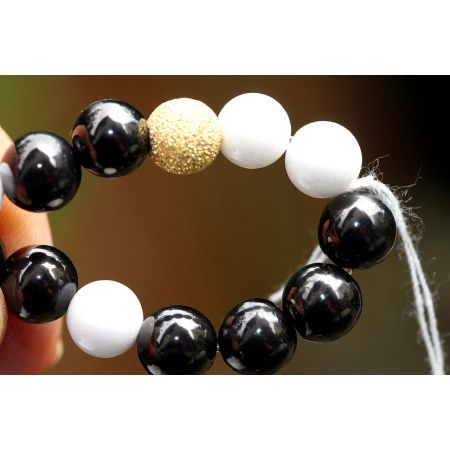 Schungit-Muschel - Energiearmband