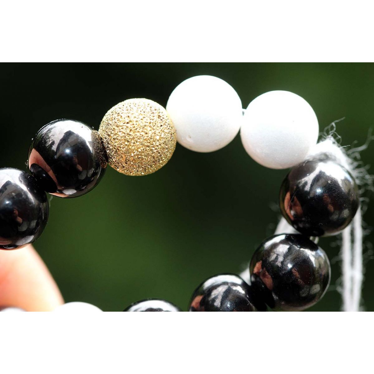 Schungit-Muschel - Energiearmband