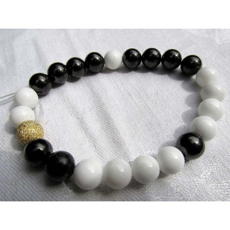 Schungit-Muschel - Energiearmband