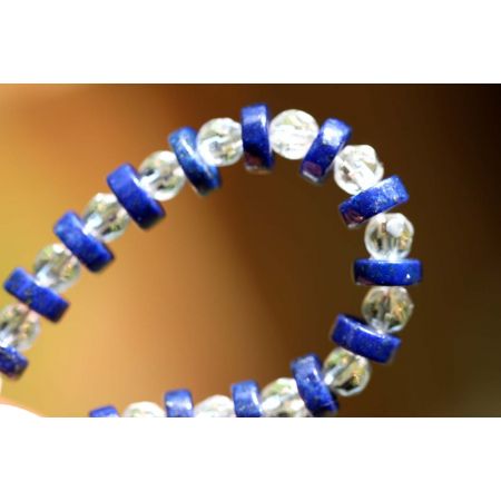 Bergkristall+Lapis-Energie-Armband