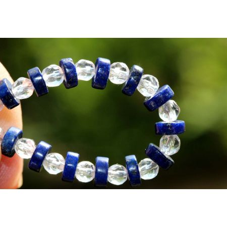 Bergkristall+Lapis-Energie-Armband