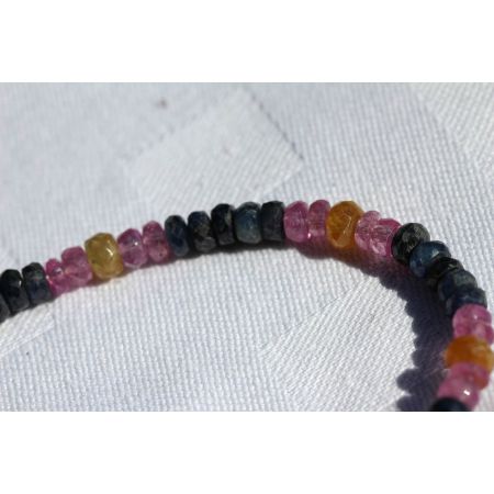 Saphir, gelb + blau - Energiearmband  -Glaube öffnet unsere Herzen-