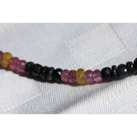 Saphir, gelb + blau - Energiearmband  -Glaube öffnet unsere Herzen-