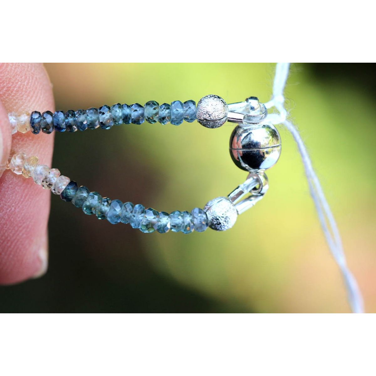 Saphir, gelb  - Energiearmband  -Glaube öffnet unsere Herzen-