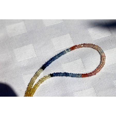 Saphir, bunt - Energiearmband  -Glaube öffnet unsere Herzen-