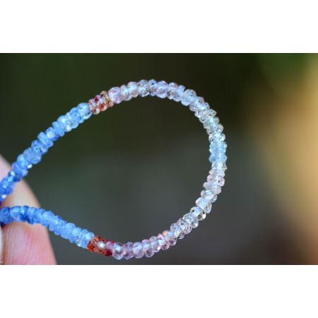 Saphir, bunt - Energiearmband  -Glaube öffnet unsere Herzen-