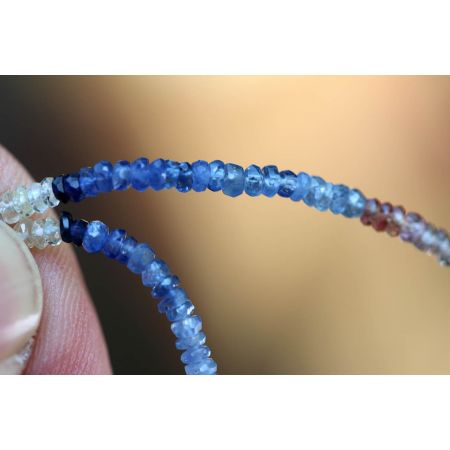 Saphir, bunt - Energiearmband  -Glaube öffnet unsere Herzen-