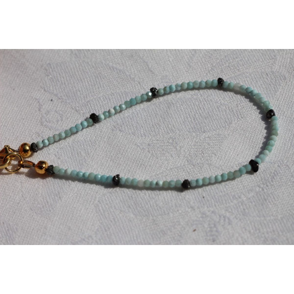 Larimar/Lapis-Energie-Armband   - Der Atlantisstein -