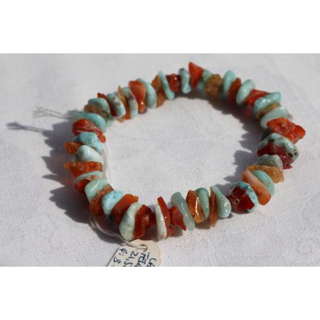 Larimar/Bergkristall-Energie-Armband   - Atlantisstein -