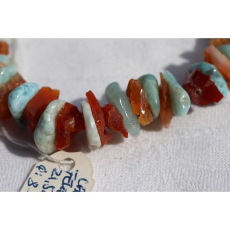 Larimar/Bergkristall-Energie-Armband   - Atlantisstein -