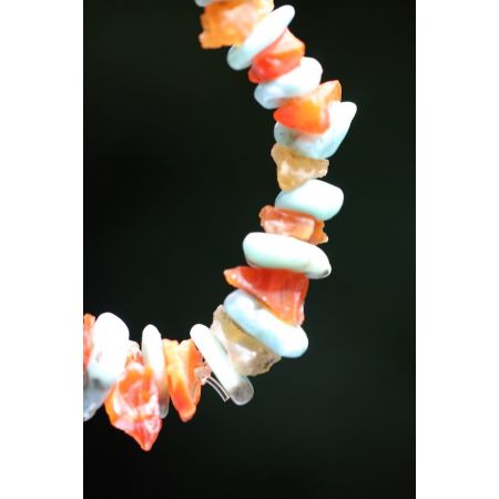 Larimar/Bergkristall-Energie-Armband   - Atlantisstein -