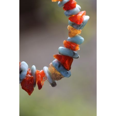 Larimar/Bergkristall-Energie-Armband   - Atlantisstein -