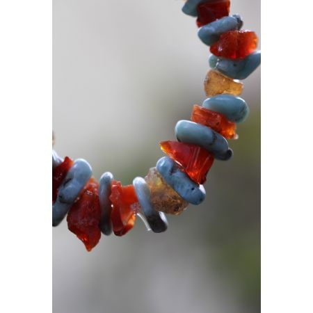 Larimar/Bergkristall-Energie-Armband   - Atlantisstein -