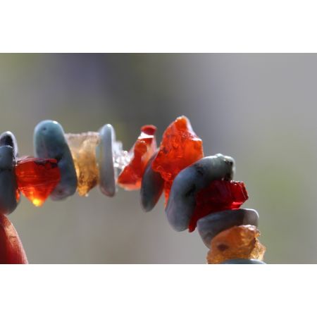 Larimar/Bergkristall-Energie-Armband   - Atlantisstein -