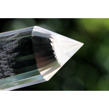 Bergkristall/Lemuria-24 Facetten-Vogel - Energie-Engelsstab