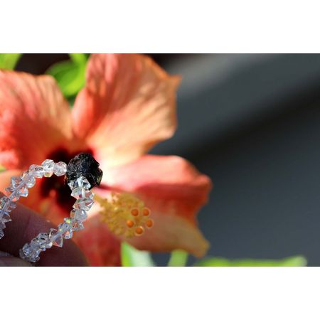 Herkimer Diamanten-Turmalinkern Schamanen-Energie-Armband-Seelenbefreiung-