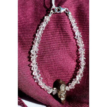 Herkimer Diamanten-Turmalinkern Schamanen-Energie-Armband-Seelenbefreiung-