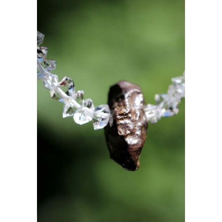 Herkimer Diamanten-Turmalinkern Schamanen-Energie-Armband-Seelenbefreiung-