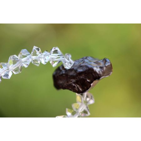 Herkimer Diamanten-Turmalinkern Schamanen-Energie-Armband-Seelenbefreiung-