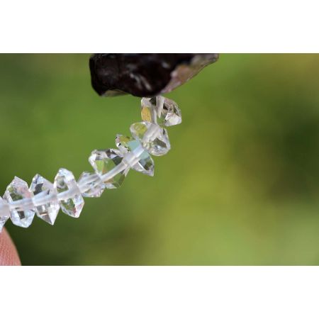 Herkimer Diamanten-Turmalinkern Schamanen-Energie-Armband-Seelenbefreiung-