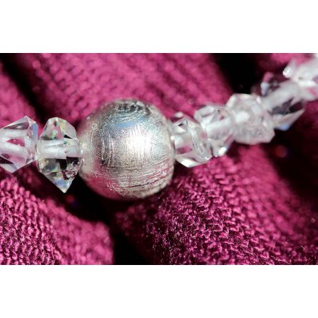 Herkimer Diamanten-Turmalinkern Schamanen-Energie-Armband-Seelenbefreiung-