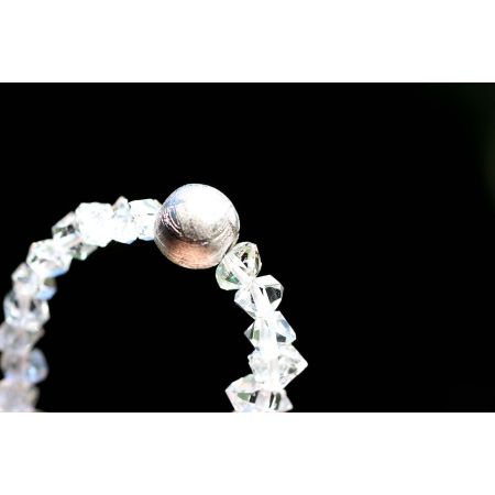 Herkimer Diamanten-Turmalinkern Schamanen-Energie-Armband-Seelenbefreiung-