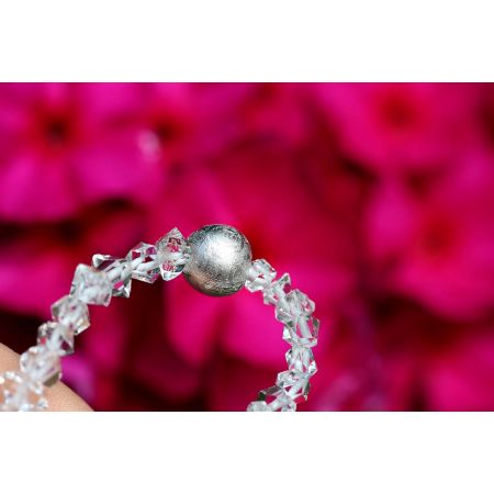 Herkimer Diamanten-Turmalinkern Schamanen-Energie-Armband-Seelenbefreiung-