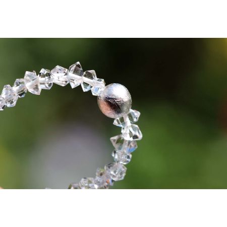 Herkimer + Meteoritkugel - Energiearmband  -powerful healer-