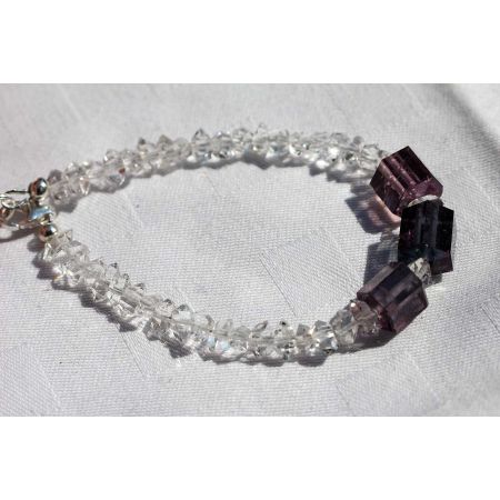 Herkimer Diamanten-Energie-Armband mit Center-Herkimer