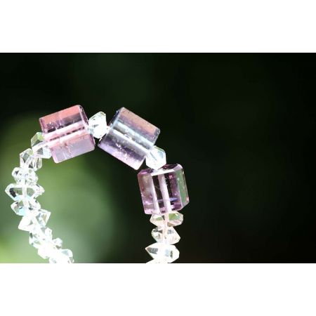 Herkimer Diamanten-Energie-Armband mit Center-Herkimer