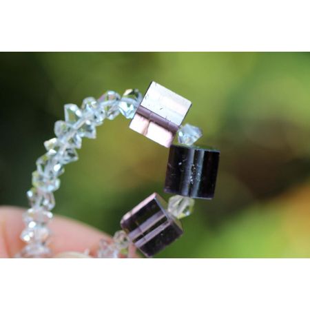 Herkimer Diamanten-Energie-Armband mit Center-Herkimer