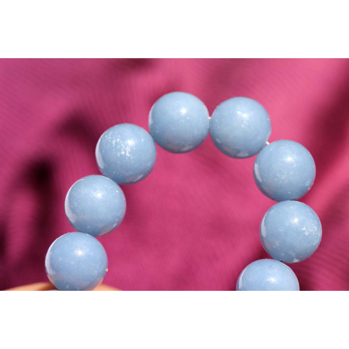 Angelit-Energie-Armband  (Engelsstein für Licht und Liebe)