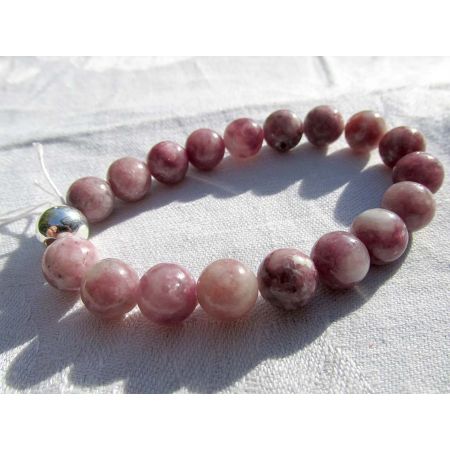 Lepidolith-Energie-Armband  (Schutzstein des inneren Friedens)