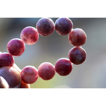 Lepidolith-Energie-Armband  (Schutzstein des inneren Friedens)