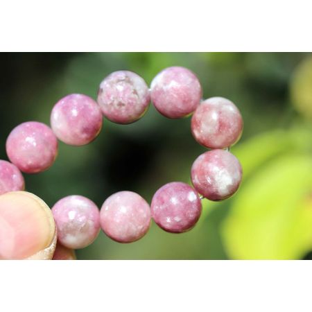 Lepidolith-Energie-Armband  (Schutzstein des inneren Friedens)