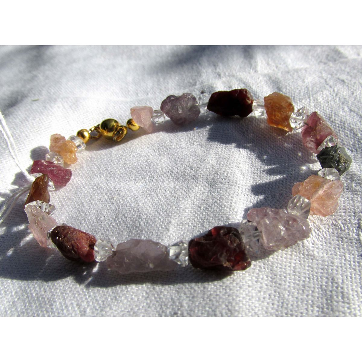 Tansanit + Spinell + Herkimer-Energiearmband