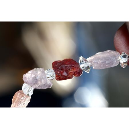 Tansanit + Spinell + Herkimer-Energiearmband